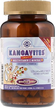 Фото Solgar Kangavites Complete Multivitamin & Mineral вкус ягод 120 таблеток (SOL01016)