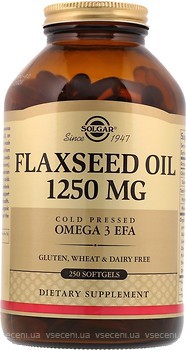 Фото Solgar Flaxseed Oil 1250 мг 250 капсул (SOL01071)