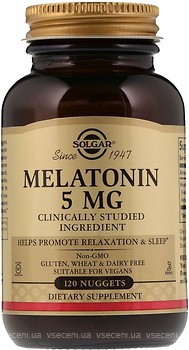 Фото Solgar Melatonin 5 мг 120 таблеток (SOL01937)