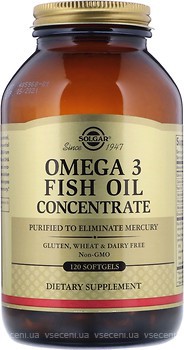 Фото Solgar Omega 3 Fish Oil Concentrate 120 капсул (SOL01788)
