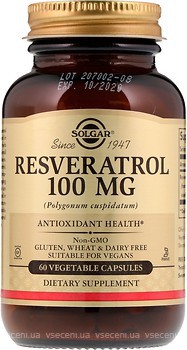 Фото Solgar Resveratrol 100 мг 60 капсул (SOL02335)