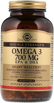 Фото Solgar Double Strength Omega-3 EPA & DHA 700 мг 120 капсул (SOL02053)