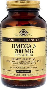 Фото Solgar Double Strength Omega-3 EPA & DHA 700 мг 60 капсул (SOL02051)