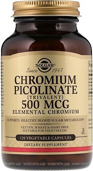 Фото Solgar Chromium Picolinate 500 мкг 120 капсул (SOL00872)