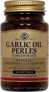 Фото Solgar Garlic Oil Perles 100 капсул (SOL01220)
