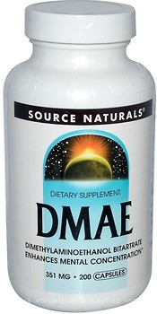 Фото Source Naturals DMAE 351 мг 200 капсул (SN1583)