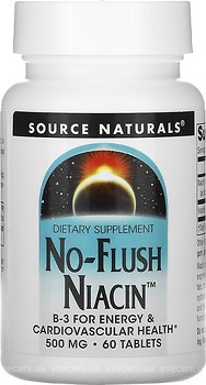 Фото Source Naturals No-Flush Niacin B-3 500 мг 60 таблеток (SN0921)