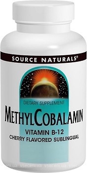 Фото Source Naturals Methyl Cobalamin Vitamin B-12 со вкусом вишни 5 мг 60 леденцов (SN1329)