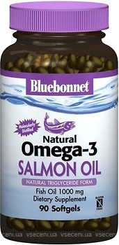 Фото Bluebonnet Nutrition Natural Omega-3 Salmon Oil 90 капсул