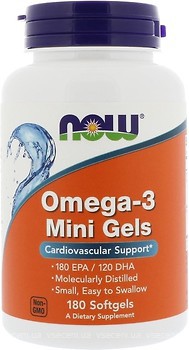 Фото Now Foods Omega-3 Mini Gels 180 капсул (01685)