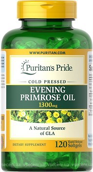 Фото Puritan's Pride Evening Primrose Oil with GLA 1300 мг 120 капсул