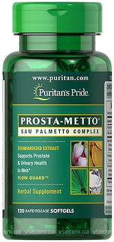 Фото Puritan's Pride Prosta-Metto Saw Palmetto Complex for Men 120 капсул