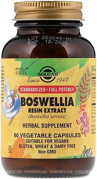 Фото Solgar Boswellia Resin Extract 60 капсул (SOL04114)