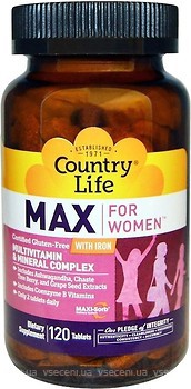 Фото Country Life Max for Women with Iron 120 таблеток (CLF-08121)