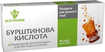 Фото Elit-Pharm Янтарная кислота 0.25 г 40 таблеток