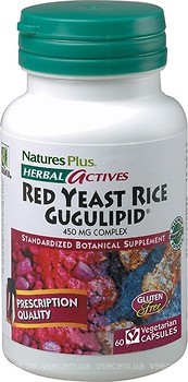 Фото Nature's Plus Herbal Actives Red Yeast Rice Gugulipid 450 мг 60 капсул (7247)