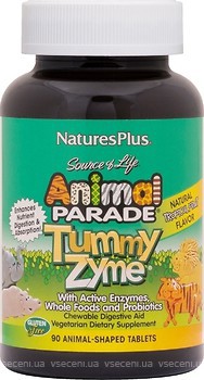 Фото Nature's Plus Animal Parade Tummy Zume со вкусом тропических фруктов 90 таблеток (29947)