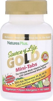 Фото Nature's Plus Source of Life Gold 180 мини таблеток (30714)