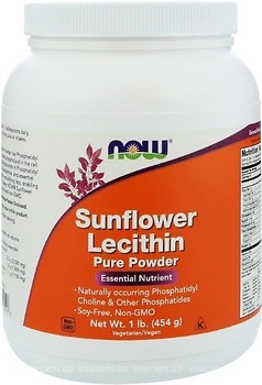 Фото Now Foods Sunflower Lecithin Powder 454 г (02314)