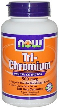 Фото Now Foods Tri - Chromium 500 mcg 180 капсул (01426)