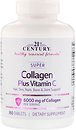 Фото 21st Century Super Collagen Plus Vitamin C 6000 mg 180 таблеток (22424)