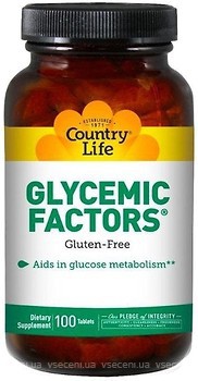 Фото Country Life Glycemic Factors 100 таблеток (CLF-01575)