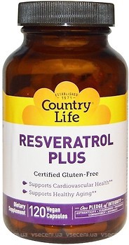 Фото Country Life Resveratrol Plus 120 капсул (CLF-07318)