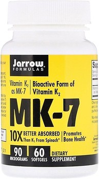 Фото Jarrow Formulas MK-7 Vitamin 90 мкг 60 капсул (JRW-30001)