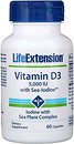 Фото Life Extension Vitamin D3 with Sea-Iodine 5000 IU 60 капсул (LEX-17586)