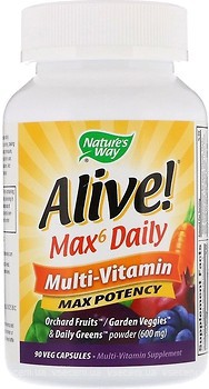 Фото Nature's Way Alive Max6 Daily Multi-Vitamin 90 капсул (NWY-15090)
