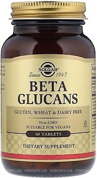 Фото Solgar Beta Glucans 60 таблеток (SOL00235)