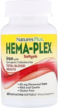 Фото Nature's Plus Hema-Plex Iron 60 капсул (37691)