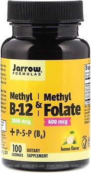 Фото Jarrow Formulas Methyl B-12 & Methyl Folate 100 леденцов (JRW-18018)