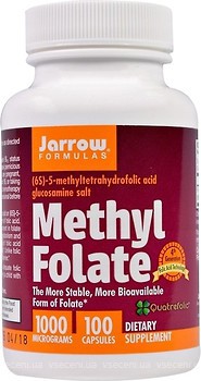 Фото Jarrow Formulas Methyl Folate 1000 мкг 100 капсул (JRW-30008)