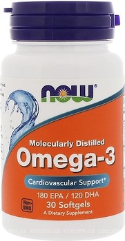 Фото Now Foods Omega-3 Molecularly Distilled 30 капсул