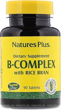 Фото Nature's Plus B-Complex with Rice Bran 90 таблеток (01480)