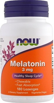 Фото Now Foods Melatonin 3 мг 180 таблеток (03259)