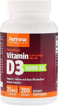 Фото Jarrow Formulas Vitamin D3 1000 IU 200 капсул (JRW-30004)