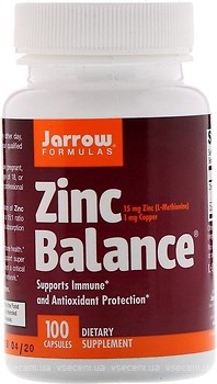 Фото Jarrow Formulas Zinc Balance 100 капсул (JRW-13008)