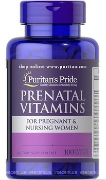 Фото Puritan's Pride Prenatal Vitamins 100 капсул