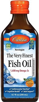 Фото Carlson Labs Norwegian The Very Finest Fish Oil со вкусом апельсина 200 мл