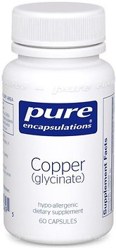 Фото Pure Encapsulations Copper (glycinate) 60 капсул