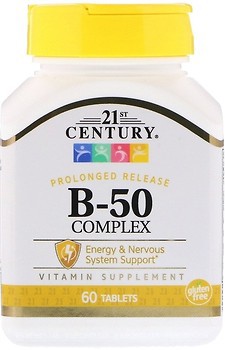 Фото 21st Century Vitamin B-50 Complex 60 таблеток (22251)