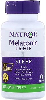 Фото Natrol Melatonin + 5-HTP 60 таблеток (NTL07229)