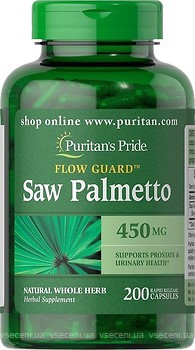 Фото Puritan's Pride Saw Palmetto 450 мг 200 капсул