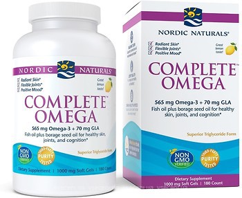 Фото Nordic Naturals Complete Omega 1000 мг со вкусом лимона 180 капсул (NOR-03770)