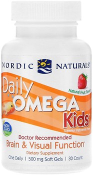 Фото Nordic Naturals Complete Daily Omega Kids 500 мг со вкусом клубники 30 капсул (NOR-01817)