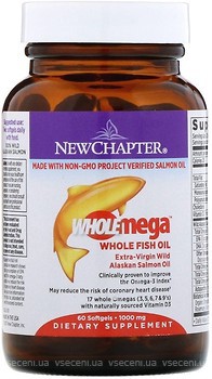 Фото New Chapter Wholemega Whole Fish Oil 1000 мг 60 капсул (NCR-05002)