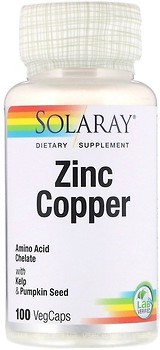 Фото Solaray Zinc Copper 100 капсул (SOR47105)