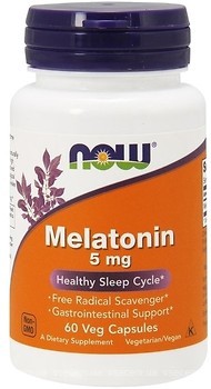 Фото Now Foods Melatonin 5 мг 60 капсул